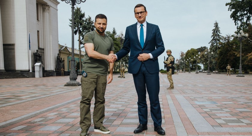 Zdjęcie premiera Morawieckiego i prezydenta Zełeńskiego/ premier.gov.pl
