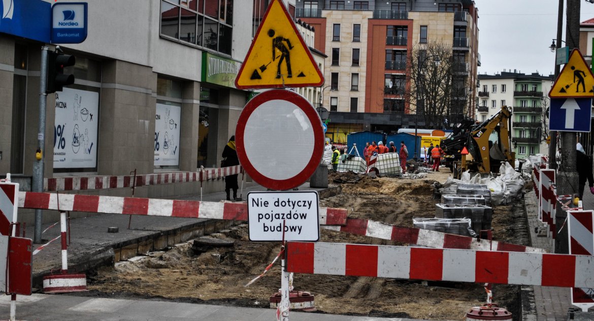 Zdjęcie poglądowe z remontu ulicy Białówny w Białymstoku/ DDB