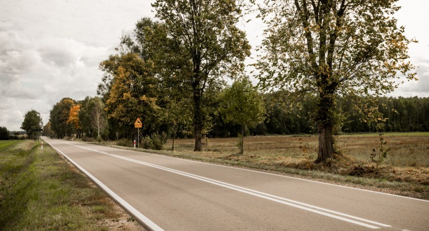 Zdjęcie nowo wyremontowanej drogi wojewódzkiej z Bielska Podlaskiego do Wyszek