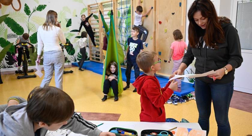 Zdjęcie wyremontowanej sali w szkole podstawowej nr 9 w Białymstoku