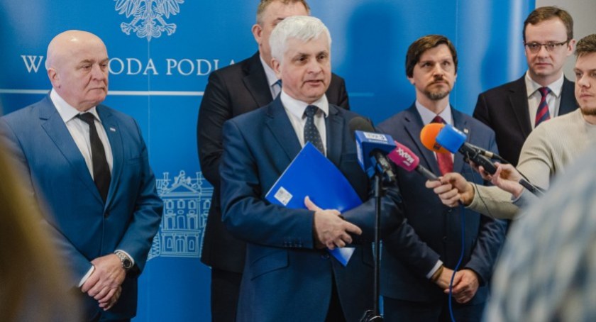 Zdjęcie z konferencji prasowej w Podlaskim Urzędzie Wojewódzkim / Foto: PUW