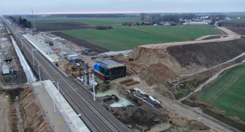 Zdjęcie z budowy trasy Rail Baltica/ PKP PLK
