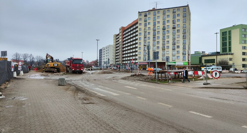 Zdjęcie z robót budowlanych przy realizacji Węzła Intermodalnego w Białymstoku/ DDB