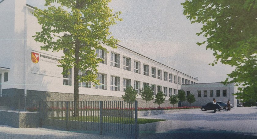 Zdjęcie wizualizacji przebudowanej poradni przy ul. Słonimskiej w Białymstoku/ powiat.bialostocki.pl