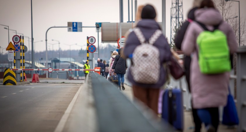 Zdjęcie uchodźców wojennych z Ukrainy/ SG