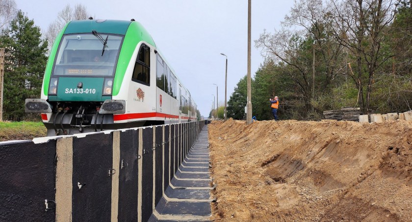 Zdjęcie z budowy przystanku kolejowego na trasie Suwałki - Sokółka/ PKP PLK