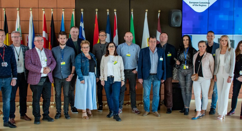 Zdjęcie delegacji dziennikarzy w Brukseli/ podlaskie.eu