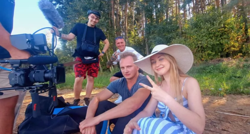 Zdjęcie z planu filmowego „Tajemnica Łuki”
