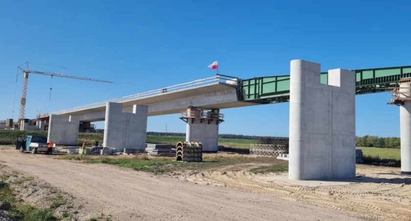 Zdjęcie budowanego mostu na Narwi/ GDDKiA