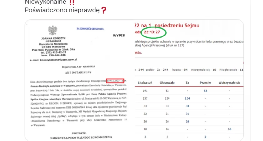 Zdjęcie dokumentów/ zrzut ekranu z Twitter.com/ Marcin Dobski