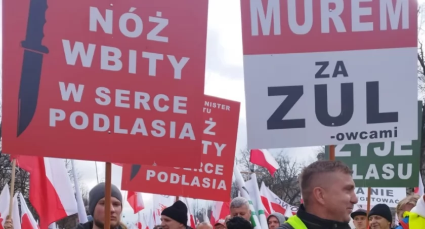 Zdjęcie z protestu leśników / Foto: Protest Branży Drzewnej