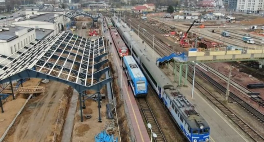 Zdjęcie z budowy peronów na dworcu PKP w Białymstoku/ PKP PLK