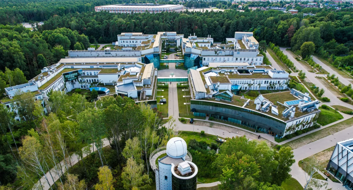 Zdjęcie kampusu UwB z lotu ptaka/ UwB