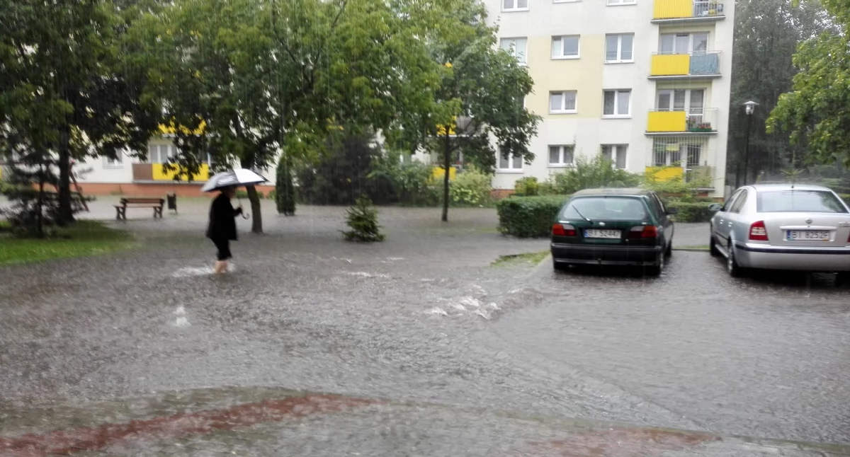 Zdjęcie ulewy w Białymstoku/ DDB