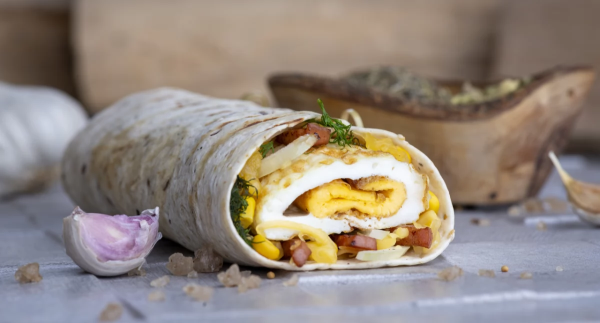 Zdjęcie jajecznego burrito