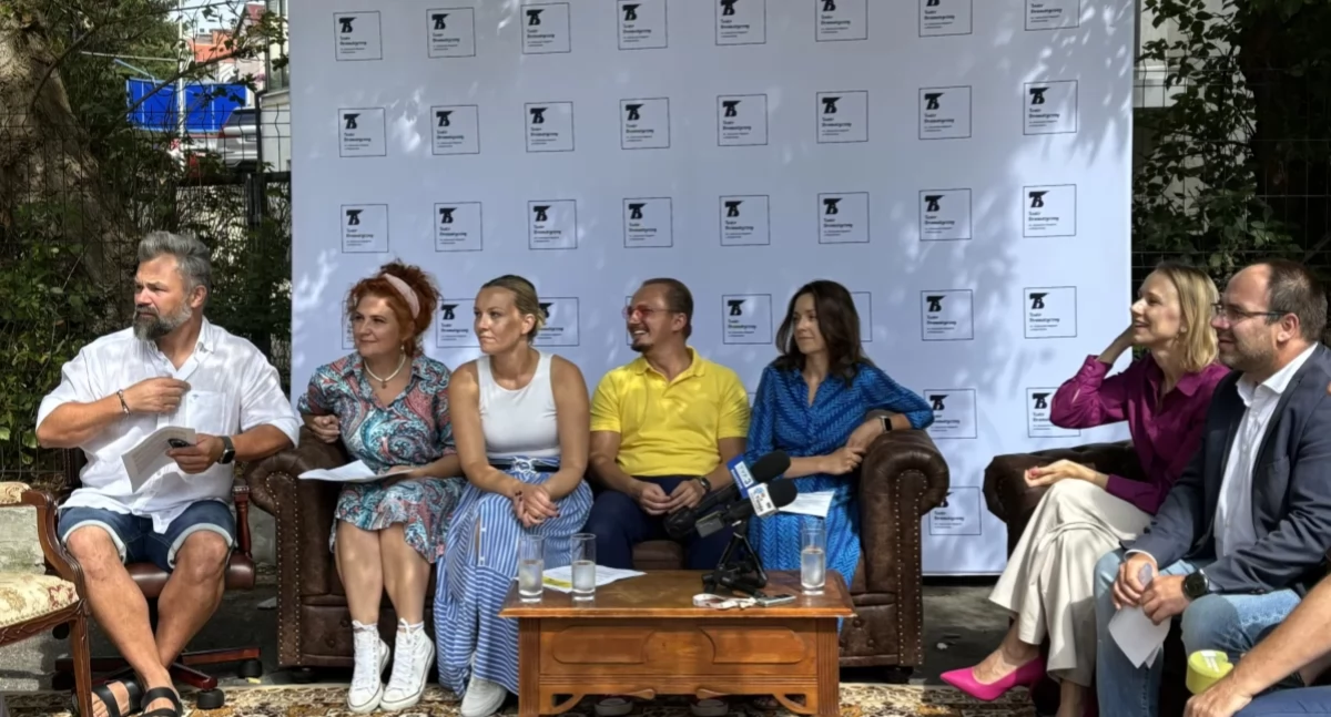 Zdjęcie z konferencji prasowej Teatru Dramatycznego/ mat. pras.