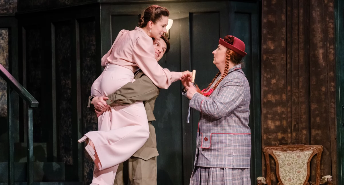 Zdjęcie z próby spektaklu „O co biega”/ Teatr Dramatyczny