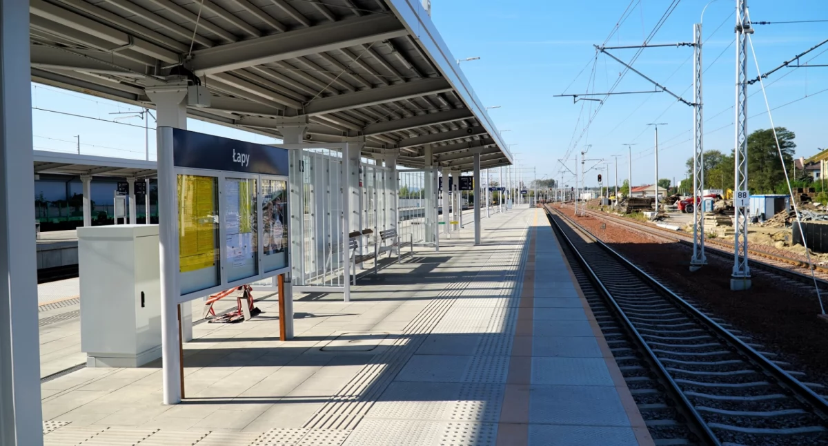 Zdjęcie stacji kolejowej w Łapach/ UM w Łapach/ PKP PLK