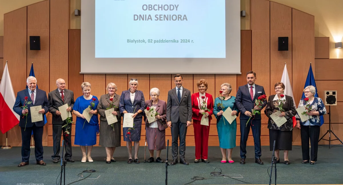 Zdjęcie z uroczystości obchodów Międzynarodowego Dnia Osób Starszych/ PUW