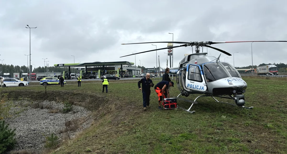 Zdjęcie policyjnego śmigłowca/ podlaska.policja.gov.pl