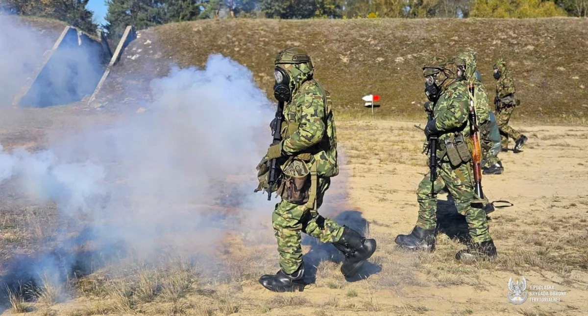 Zdjęcie podlaskich terytorialsów podczas szkolenia/ 1PBOT