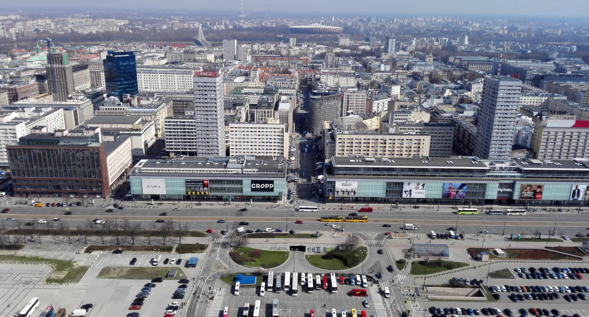 Zdjęcie centrum Warszawy z lotu ptaka/ Fakty Białystok