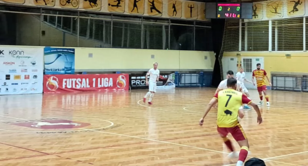 Zdjęcie piłkarzy futsalu podczas meczu/ Futsal, Jagiellonia Białystok