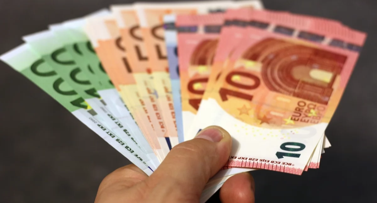 Zdjęcie banknotów euro trzymanych w ręce/ Pixabay.com