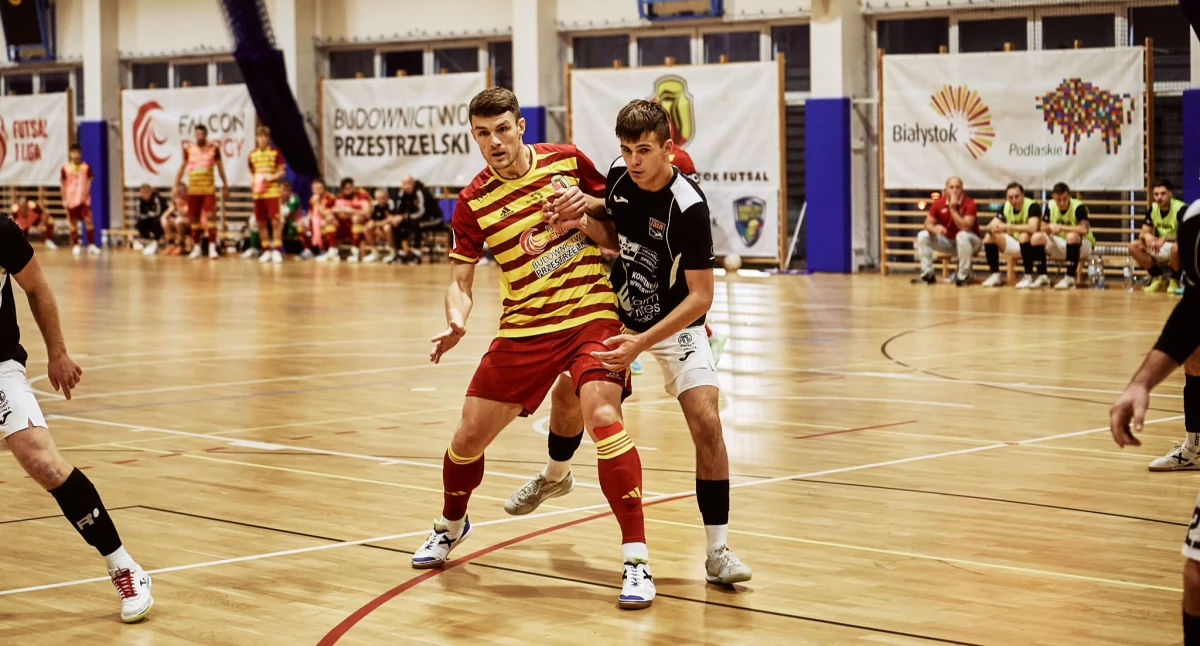 Zdjęcie piłkarzy futsalu podczas meczu/ Futsal, Jagiellonia Białystok