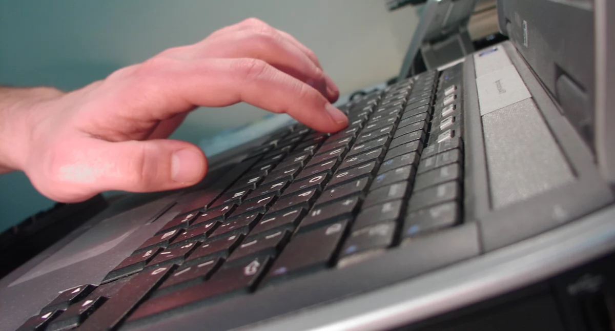 Zdjęcie ręki i laptopa/ Pixabay.com