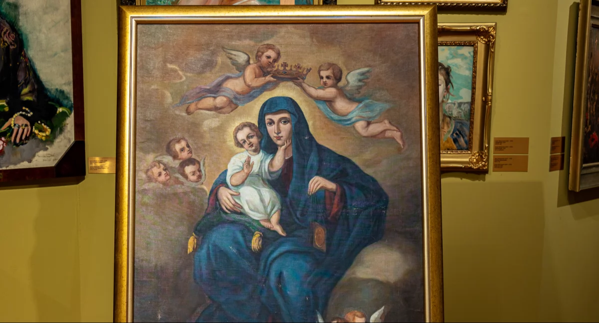 Zdjęcie obrazu „Madonna z dzieciątkiem”/ Muzeum Podlaskie