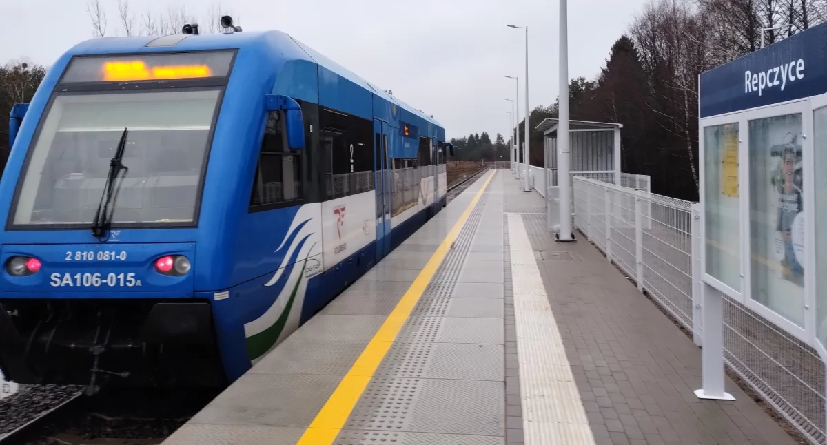 Zdjęcie pociągu na stacji w Repczycach/ PKP PLK