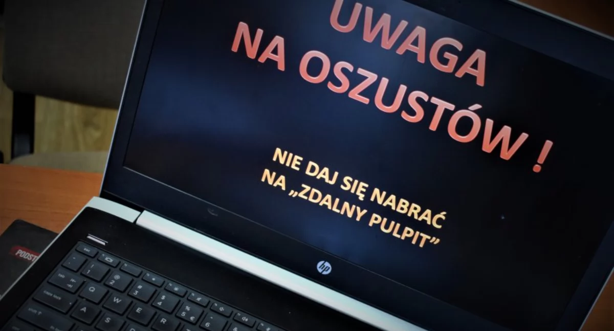 Zdjęcie monitora laptopa/ podlaska.policja.gv.pl