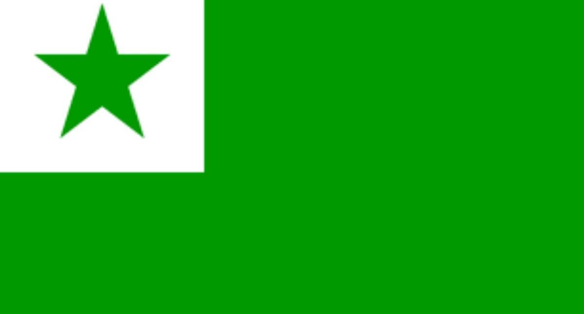 Zdjęcie flagi esperanto/ Książnica Podlaska