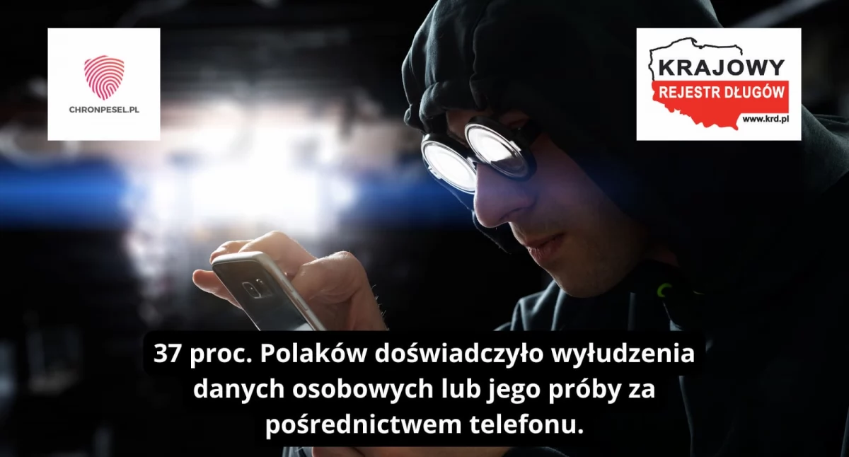 Zdjęcie mężczyzny w kapturze z telefonem w ręce
