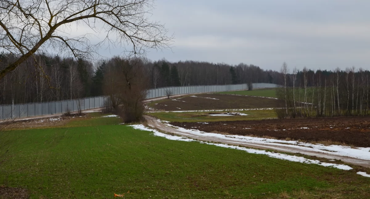 Zdjęcie zapory na granicy polsko - białoruskiej/ Twitter.com Straż Graniczna