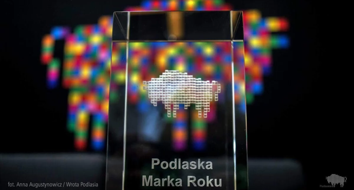Zdjęcie statuetki Podlaskiej Marki Roku/ podlaskie.eu