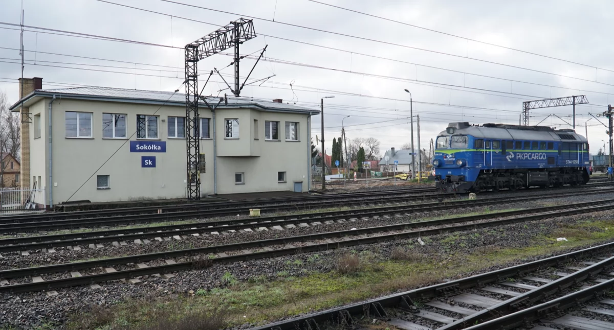 Zdjęcie pociągu na torach w Sokółce/ PKP PLK